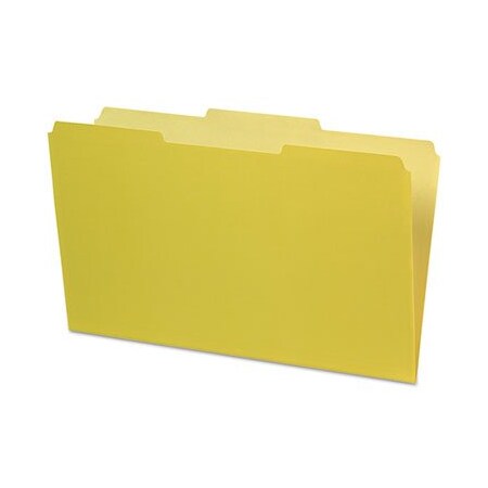 Tops Business Forms Pendaflex, INTERIOR FILE FOLDERS, 1/3-CUT TABS, LEGAL SIZE, YELLOW, 100PK 435013YEL